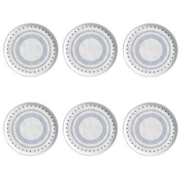 Imagem de Conjunto de Pratos de Sobremesa Bio Astral 6 Peças Cerâmica Stoneware Porto Brasil