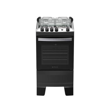 Imagem de Fogão de Piso 4 Bocas a Gás Atlas Agile Up Mesa Inox Acendimento Automático Preto Bivolt