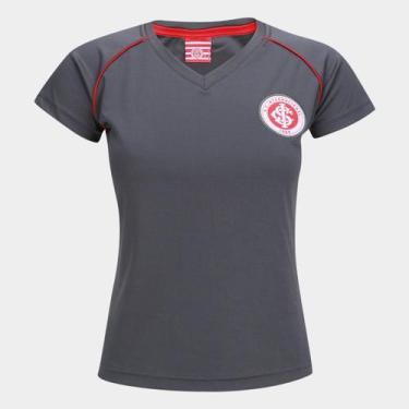 Imagem de Camiseta Baby Look Internacional Dry Feminina - Oldoni Sports, Cinza, 