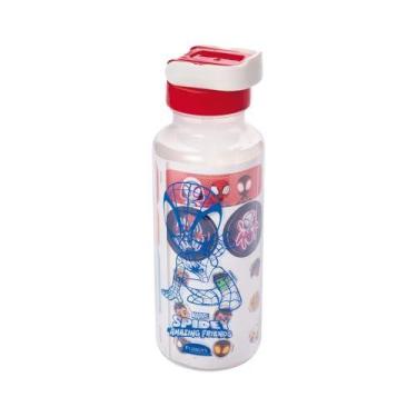 Imagem de Garrafa Plastica Spidey Tampa Autom. 600Ml (S) - PLASUTIL