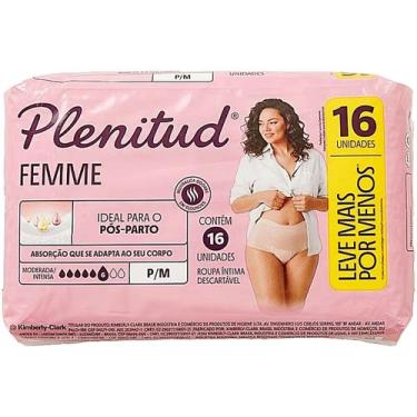 Imagem de Roupa Íntima Descartável Feminina Plenitud Femme P/M 16 unid - Plenitu