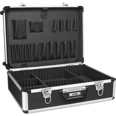 Imagem de Maleta para Ferramentas MFV 931 Profissional com Estrutura em Alumínio Preto Vonder 455MM X 330MM X 152MM