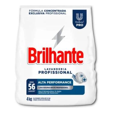Imagem de Lava-Roupas Pó Brilhante Pro Lavanderia Profissional Pacote 4kg  Kit 3