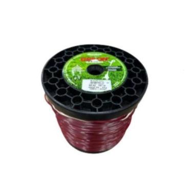 Imagem de Fio de Nylon para Roçadeira 2,7mm 2kg Quadrado Vermelho para Jardins e