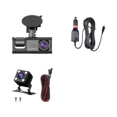 Imagem de Câmera DVR Veicular WiFi De 3 Canais FHD 1080P Mini Gravador De Vídeo 
