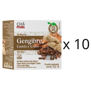 Imagem de Chá de Gengibre Canela e Cravo Cx. com 10 Sachês Vegano kit com 10 - C