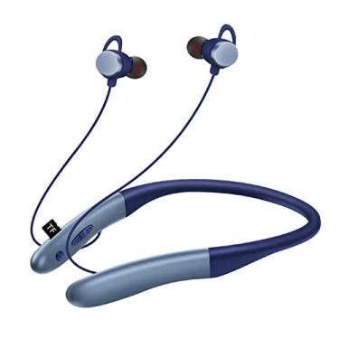 Imagem de Fone de ouvido Bluetooth 5.0 Fones de ouvido Bluetooth Bluetooth Fones de ouvido de dente azul portátil magnético sem fio fone de ouvido estéreo - Azul