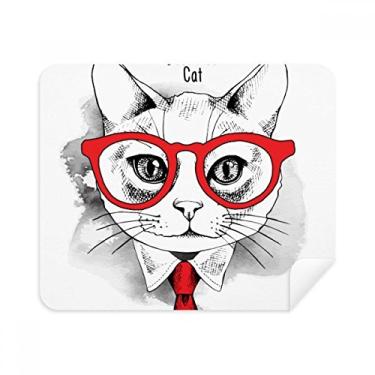 Imagem de Bussiness Cat Head Protect Animal Pet Lover Pano de limpeza Limpador de tela 2 peças Tecido de camurça