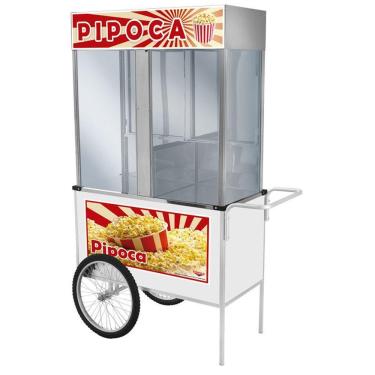 Imagem de Carrinho de Pipoca Cefaz Luxo Branco Rodas de Bicicleta BL21RB