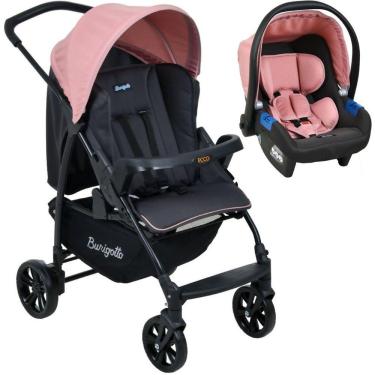 Imagem de Carrinho de Bebe Burigotto Ecco com Bebe Conforto CZ Rosa