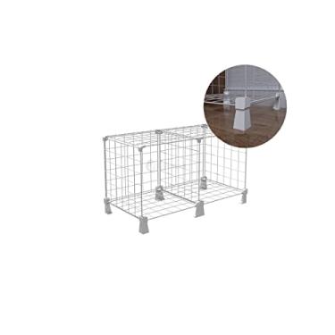 Imagem de Estante Organizadora Multiuso com 2 Nichos Horizontal para Livros Brinquedos e Objetos Branco