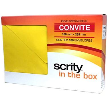 Imagem de Envelope Convite Colorido 160x235 Amarelo Rio De Janeiro 80g - Pacote com 100, Scrity, CCP 470.03, Amarelo, 160X235