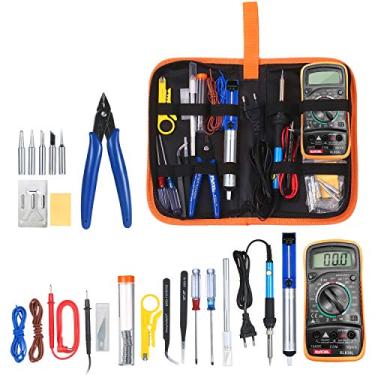 Imagem de Tingpai Kit de ferro de solda de tempe tu ajustável 220 V 60 W Multímetro Dicas de solda Desoldering Cortador de bomba de a me de solda