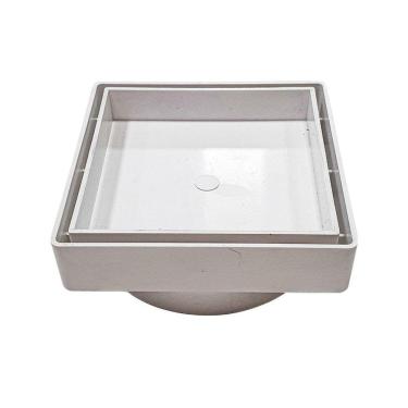 Imagem de Ralo Oculto para acabamento com piso 10x10 Branco