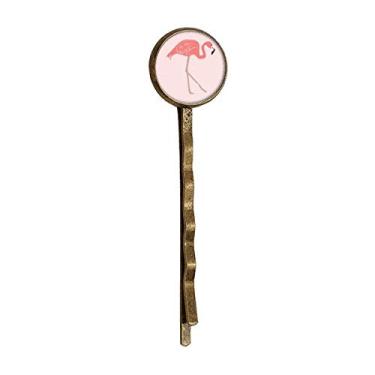 Imagem de Chapéu de cabelo estilo flamingo rosa retrô de metal para caminhada