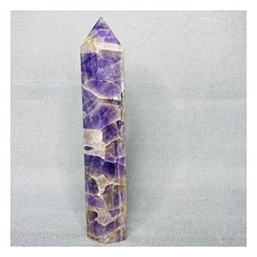 Imagem de JUIYU Pedra de Cristal 153mm Fantasia Natural Ametista Torre Pedra Preciosa Decoração de Casa Presentes (Cor: Peso 216g)