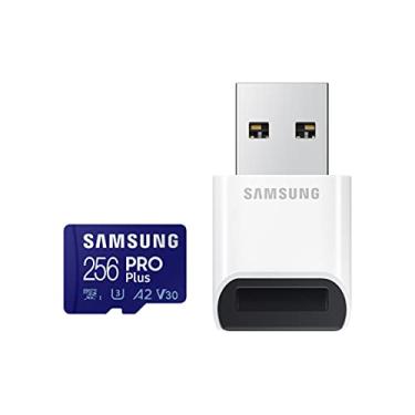 Imagem de Cartão SAMSUNG PRO Plus mais leitor microSDXC, 256 GB, branco