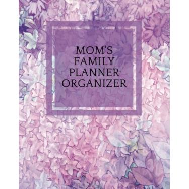 Imagem de Organizador de agenda da família da mãe: livro de gerenciamento doméstico definitivo de pais florais roxos | Adicionar detalhes de 4 crianças, infromação de emergência, escola... brochura (papelaria familiar) (volume 8)