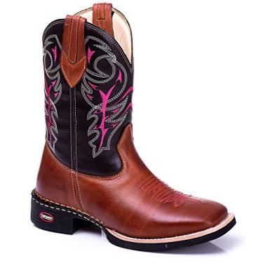 Imagem de Bota Masculina texana Country Cano Longo lisa Legitimo Couro Boviino 701 (42, 701-pinhão)