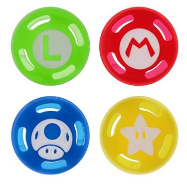 Imagem de TDTOK Tampa para polegar com 4 peças, boné Joystick para Nintendo Switch & Lite e capa de silicone macio para controle Joy-Con, Multicolored 1