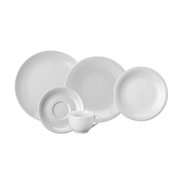 Imagem de Serviço de Jantar e Chá 30 Peças em Porcelana, Modelo Voyage Coup, Branco, Porcelana Schmidt