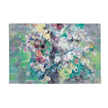 Imagem de DIYthinker Tapete antiderrapante para porta de banheiro com arte de pintura a óleo de primavera