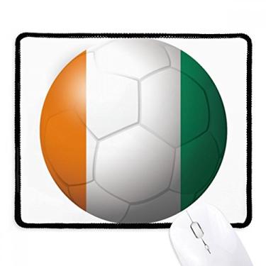 Imagem de Mousepad Coate D'Ivoire com a bandeira nacional e borda costurada para jogos