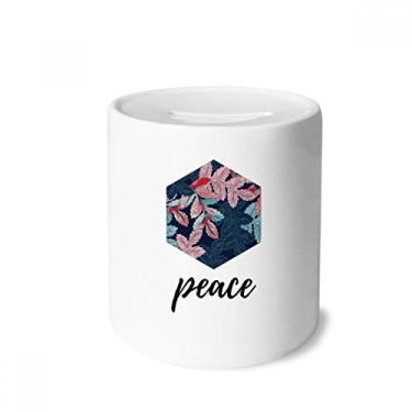 Imagem de Caixa de moedas de cerâmica para desenho de folhas em pó, caixa de dinheiro