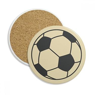 Imagem de Bola esportiva de futebol com estampa de desenho de linha copo copo copo caneca de proteção de mesa pedra absorvente