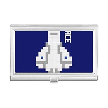 Imagem de Rocket Take Off Universe Pixel Porta-cartões de visita Carteira de bolso