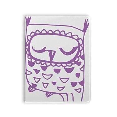 Imagem de Caderno de desenho animado com olhos fechados, desenho de animal de estimação, capa macia para diário