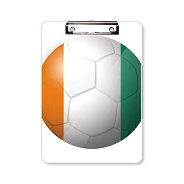 Imagem de Prancheta de futebol com bandeira nacional Coate D'Ivoire A4