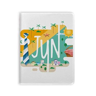 Imagem de Caderno de ilustração da temporada do mês de junho, capa de chiclete, diário de capa macia