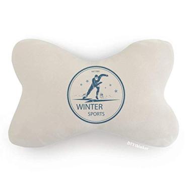 Imagem de DIYthinker Roupa de esqui e botas para esportes de inverno, estampa de carro, decoração de pescoço, almofada para apoio de cabeça