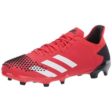Imagem de adidas Predator 20.2 Firm Ground Tênis de futebol masculino, Vermelho ativo/branco/preto, 4.5