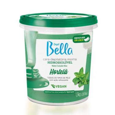 Imagem de Cera Depil Bella Hidrossoluvel 1,3Kg Hortela Vegana