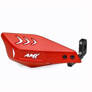 Imagem de Protetor De Mão Moto De Trilha Enduro Par Amx Wing Vermelho e Branco