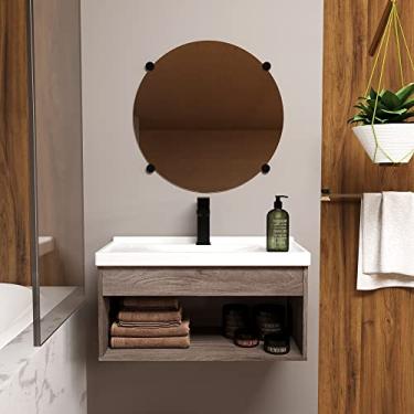 Imagem de Gabinete Armario para Banheiro 100% MDF com Cuba - Livorno Munique 60cm