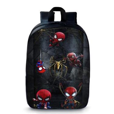 Imagem de Mochila Pequena Pré-Escolar Homem Aranha Moda Infantil Bolsa Spider Ma
