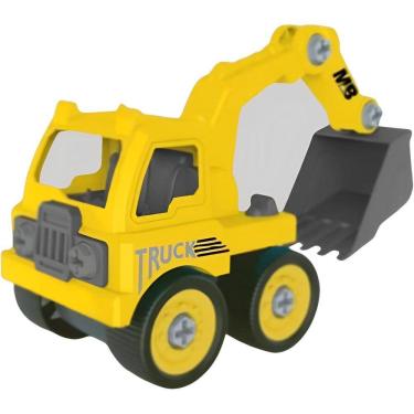 Imagem de BM026 - BRINQUEDO DE MONTAR E DESMONTAR DE PLASTICO AMARELO 25 pecas (CONSTRUTORES ESCAVADEIRA) - 7898706182563