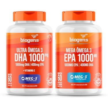Imagem de Kit Especial Omega 3 concentrado Meg-3, Ultra EPA, Mega DHA, com vitamina E,120 cápsulas, Biogens
