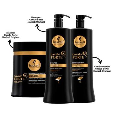 Imagem de Haskell Cavalo Forte Shampoo E Condicionador 01 Litro + Máscara 500G C