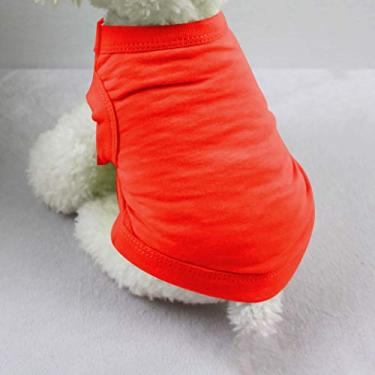 Imagem de Moletom para animais de estimação com ajuste solto roupas para cães pequenos roupas para animais de estimação fofo camisetas para cães roupas quentes para cachorrinho vermelho GG