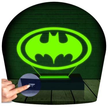 Imagem de Luminária Led Abajur  3D  Batman Dc Heroi - Rb Criações