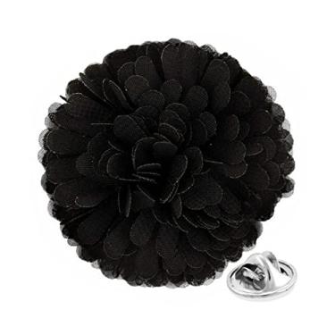 Imagem de Vittorio Vico Alfinete de lapela de flor de cravo formal masculino premium - Boutonniere para homens, broche, 2.5" (6.36CM), Poliéster, Não aplicável