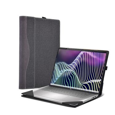 Imagem de VEVOOD Capa para laptop Dell Latitude 7000 7640 (2023) | Capa destacável de couro PU para notebook de 16 polegadas (cinza escuro)