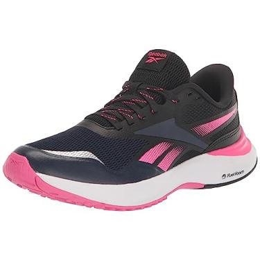 Imagem de Reebok Tênis de corrida feminino Endless Road 3.0, Vector azul marinho/preto/rosa orgulhoso, 38