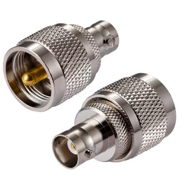 Imagem de POBADY Adaptador de Rádio CB PL259 UHF Macho para BNC Adaptador de Antena Fêmea para Antena CB Rádio Amador Aéreo CB Walkie Talkie Rádio Portátil Rádio Bidirecional SO 239 (2 unidades)