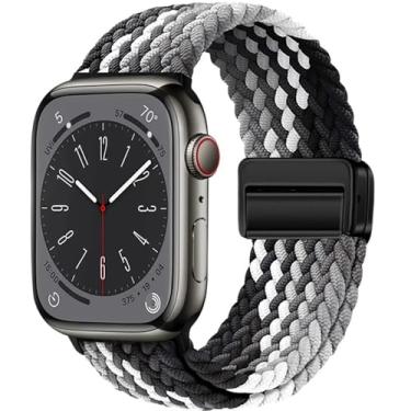 Imagem de Waillynice Pulseira para Apple Watch Series 8 9se 3 Ultra 2 de 44 mm, 40 mm, 45 mm, 49 mm, 41 mm e 44 mm, preta inteligente)
