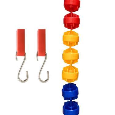 Imagem de Kit de corda divisória de segurança para piscina, linha flutuante de faixa de 1 m a 10 m com 2 ganchos pré-montados, acessórios de piscina de polietileno para piscinas áreas perigosas